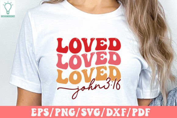 Loved John 3 16 Retro SVG